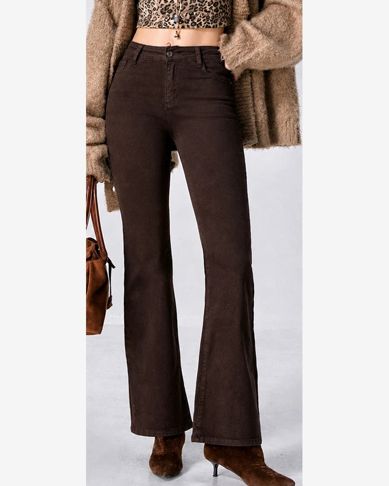 Jeans donna Mira Belle marrone all'ingrosso modello N2776 - L&Y