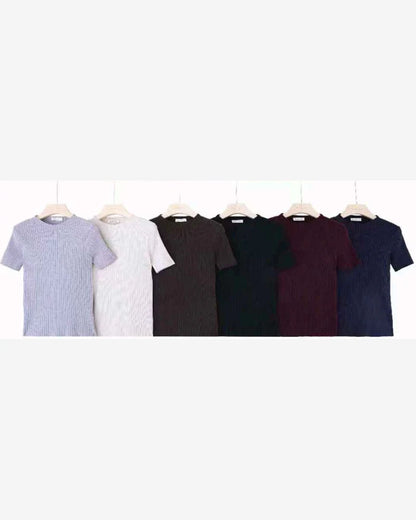 Maglia donna Blu Oltre misto all'ingrosso modello NB84424B - L&Y - foto 2