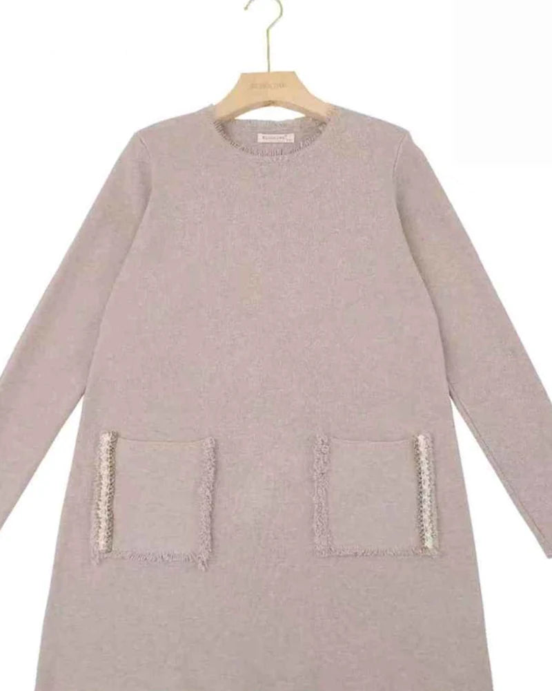 Maglia donna Blu Oltre misto all'ingrosso modello NBZ84494 - L&Y