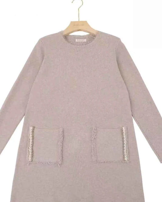 Maglia donna Blu Oltre misto all'ingrosso modello NBZ84494 - L&Y