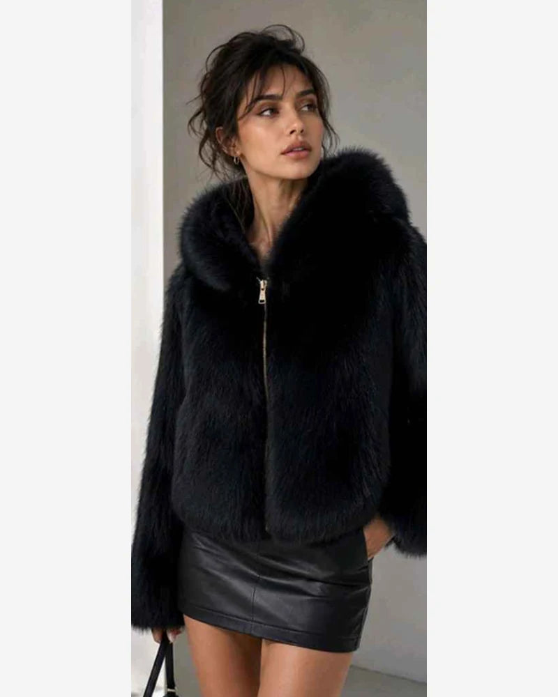 Ecopelliccia donna Vinceotto nero all'ingrosso modello P-586 - L&Y - foto 2