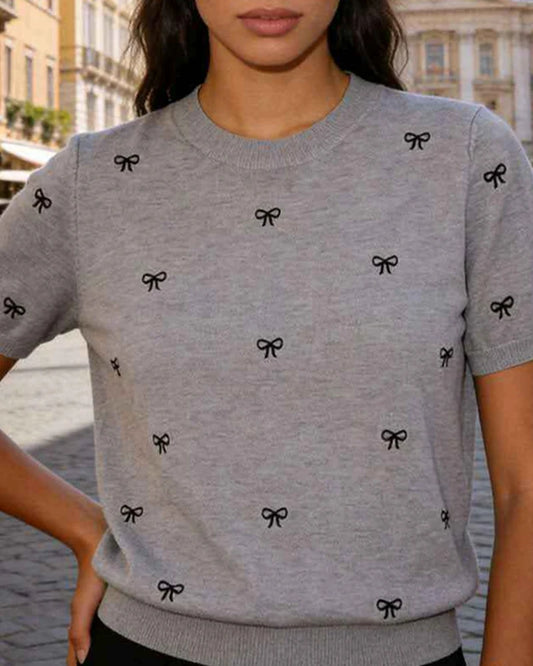 Maglia donna Blu Oltre misto all'ingrosso modello QB84520 - L&Y