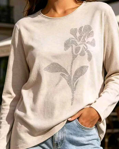 Maglia donna Blu Oltre misto all'ingrosso modello QBS83161 - L&Y