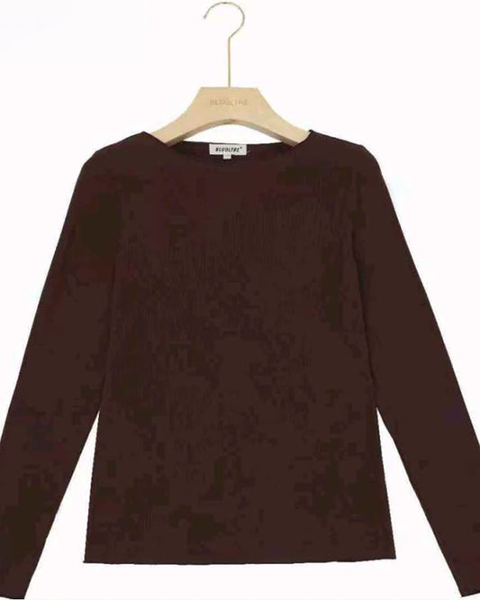 Maglia donna Blu Oltre misto all'ingrosso modello RC60001A - L&Y