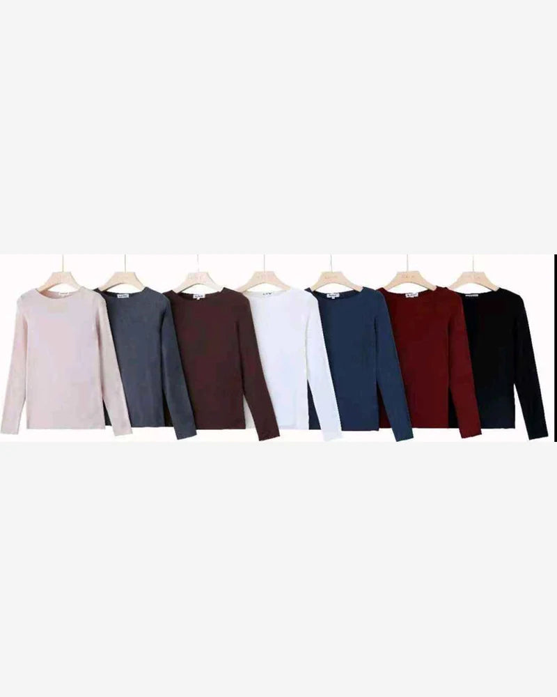 Maglia donna Blu Oltre misto all'ingrosso modello RC60001A - L&Y - foto 2