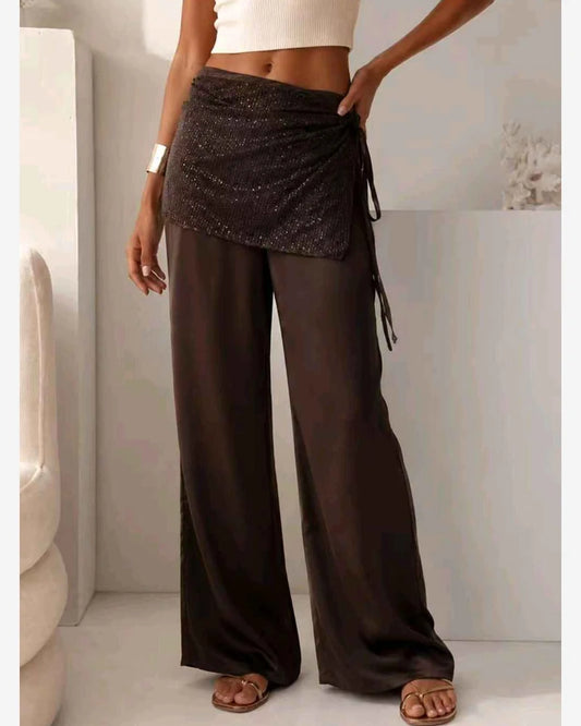 Pantalone donna Vinceotto marrone all'ingrosso modello S-06095 - L&Y