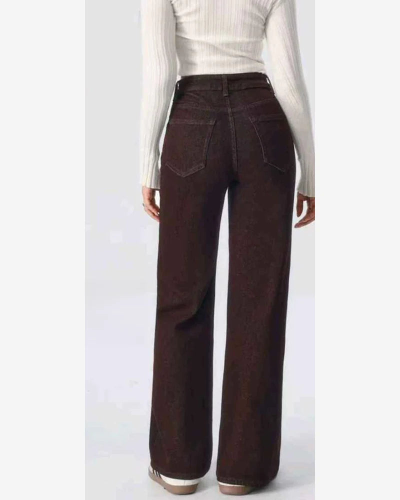 Jeans donna Eilous Jeans marrone all'ingrosso modello SA7680 - L&Y - foto 2