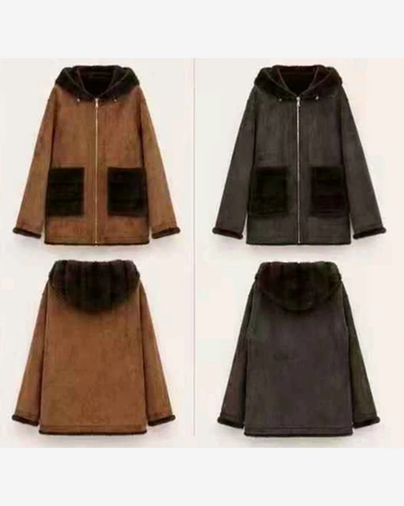 Ecopelliccia donna Miss Kiss cammello all'ingrosso modello SM-B07 - L&Y - foto 2