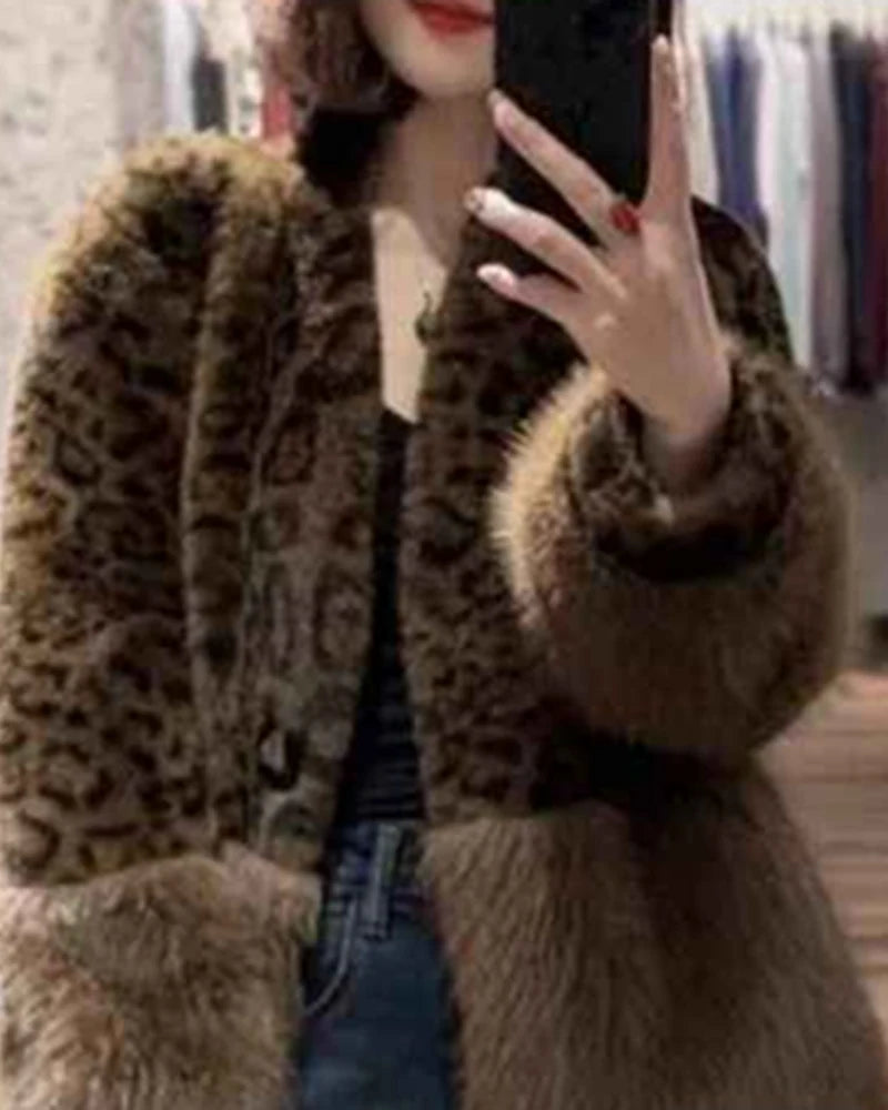 Ecopelliccia donna Miss Kiss leopardato all'ingrosso modello SMR20031 - L&Y