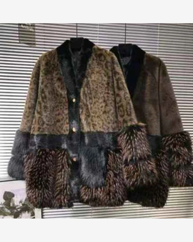 Ecopelliccia donna Miss Kiss leopardato all'ingrosso modello SMR20031 - L&Y - foto 2