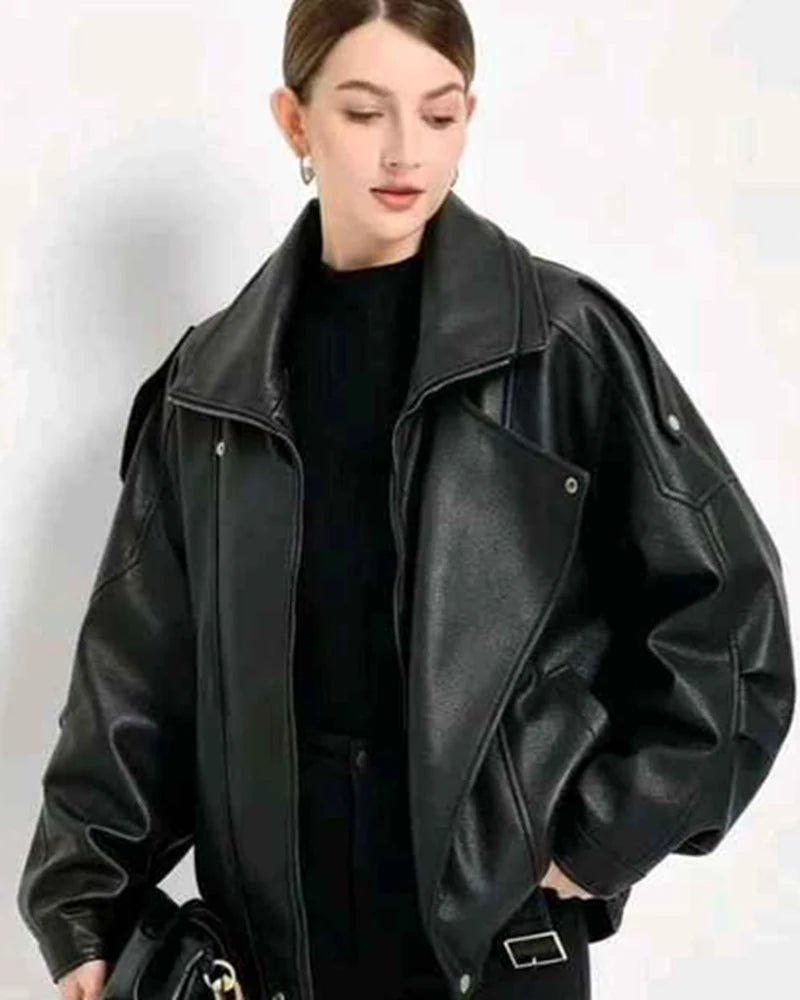 Giacca di ecopelle donna Miss Kiss nero all'ingrosso modello SMR20152 - L&Y