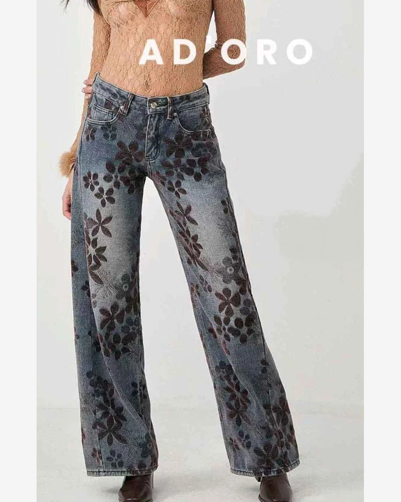 Jeans donna AD'ORO blu all'ingrosso modello V5138 - L&Y