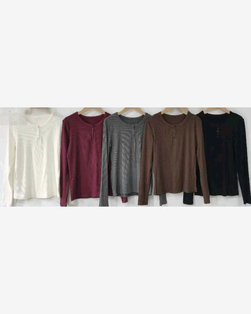 Maglia donna Gondola Blu misto all'ingrosso modello V5687 - L&Y - foto 2