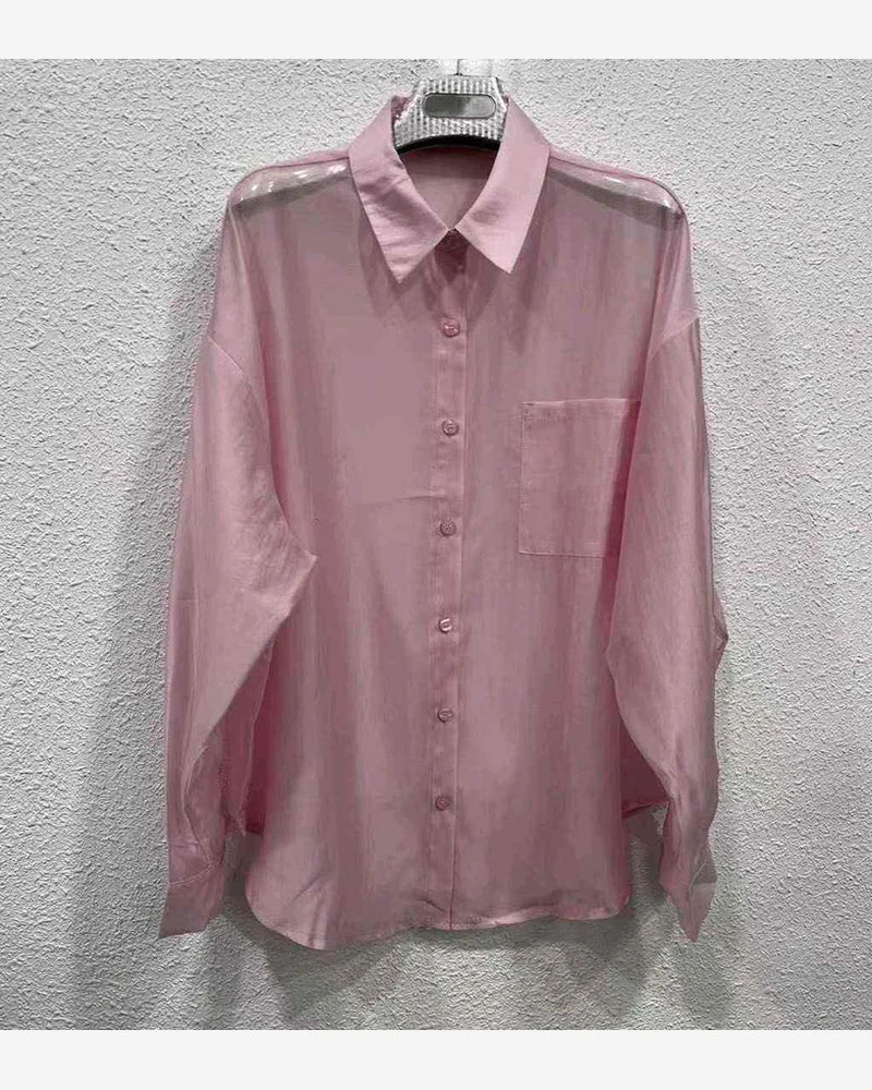Camicia donna Vinceotto all'ingrosso rosa modello V6808 - L&Y
