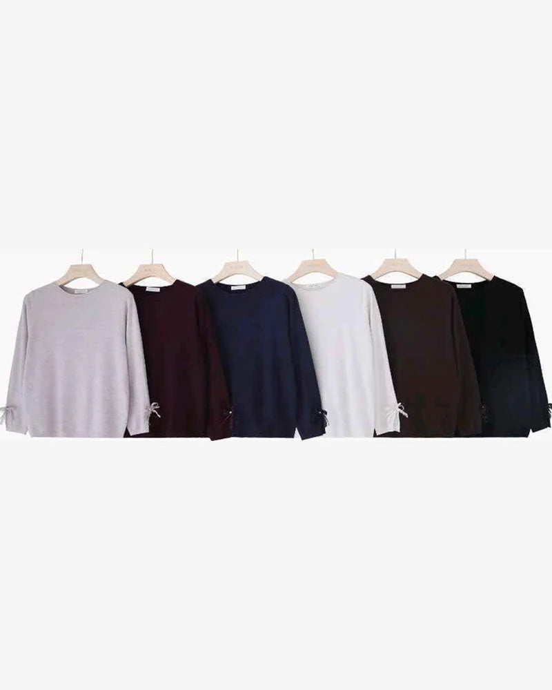 Maglia donna Blu Oltre misto all'ingrosso modello WB84193 - L&Y - foto 2