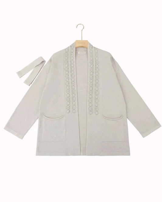 Cardigan donna Blu Oltre misto all'ingrosso modello WBE83167 - L&Y