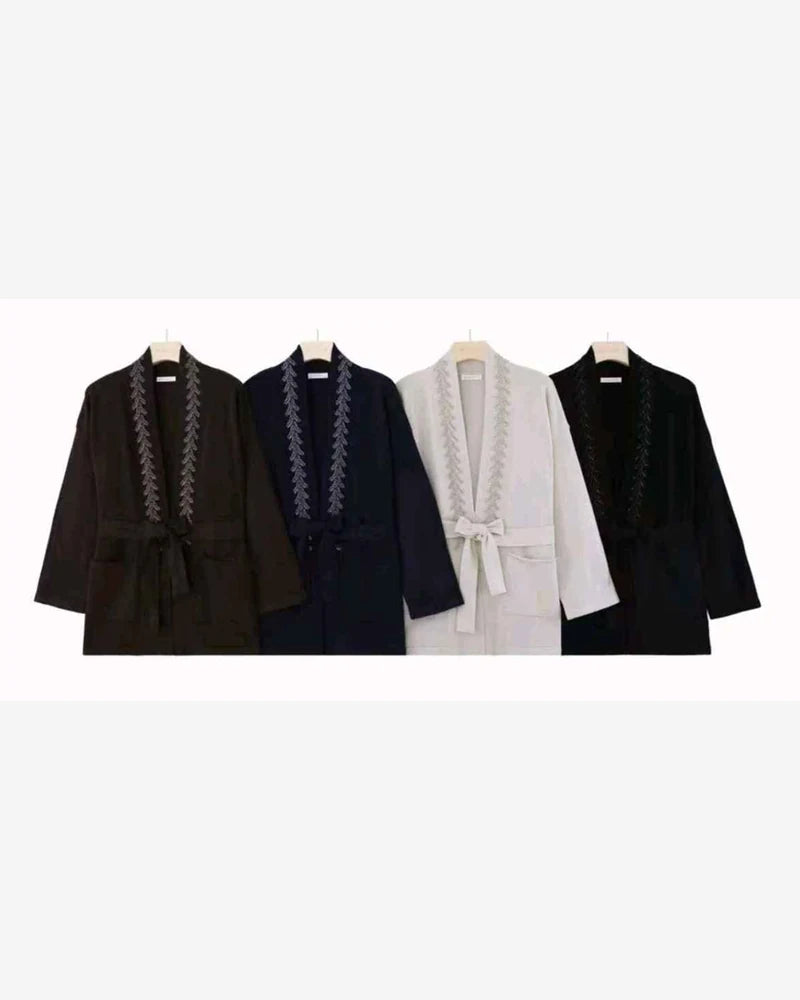 Cardigan donna Blu Oltre misto all'ingrosso modello WBE84205 - L&Y - foto 2