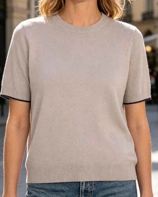 Maglia donna Blu Oltre misto all'ingrosso modello WBS83082 - L&Y