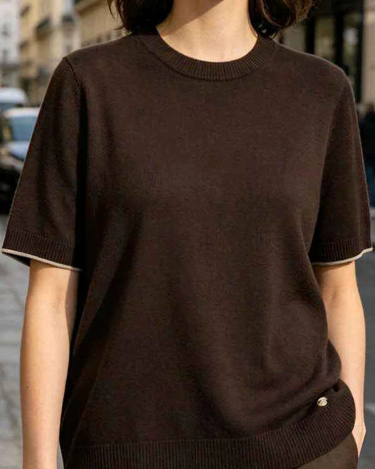 Maglia donna Blu Oltre misto all'ingrosso modello WBS83083A - L&Y