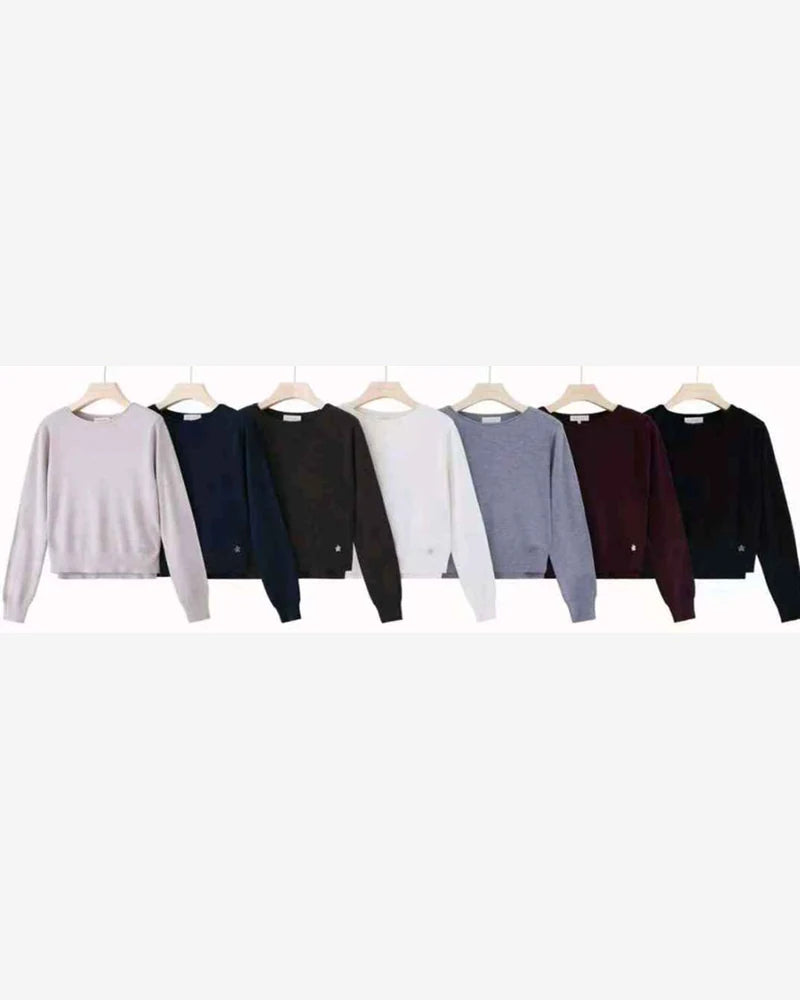 Maglia donna Blu Oltre misto all'ingrosso modello WBY84224B - L&Y - foto 2