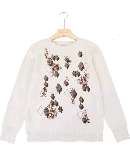 Maglia donna Blu Oltre misto all'ingrosso modello WJ83196 - L&Y