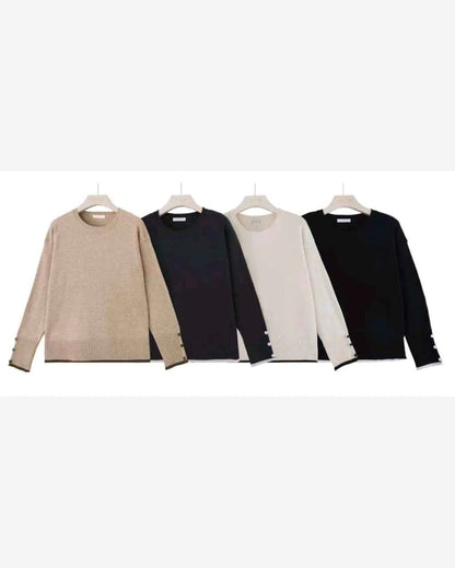 Maglia donna Blu Oltre misto all'ingrosso modello WJ84208 - L&Y - foto 2