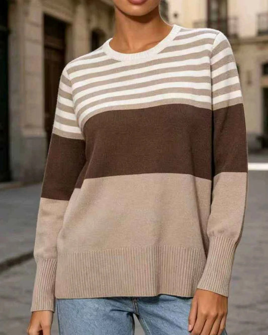 Maglia donna Blu Oltre misto all'ingrosso modello WJS84133 - L&Y