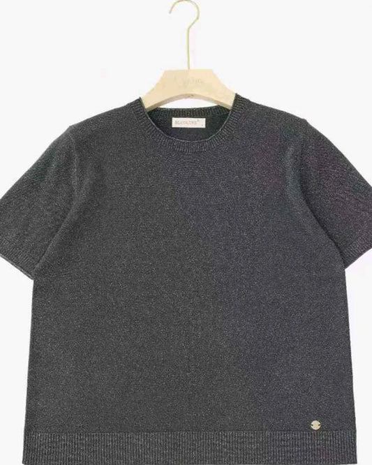Maglia donna Blu Oltre misto all'ingrosso modello WSS84143 - L&Y