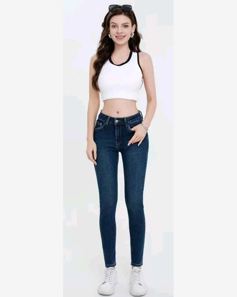 Jeans taglia comoda donna Nove & Nove blu all'ingrosso modello Z6563 - L&Y