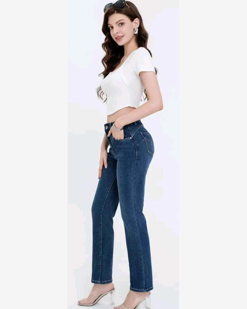 Jeans taglia comoda donna Nove & Nove blu all'ingrosso modello Z6564 - L&Y