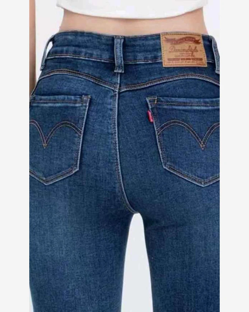 Jeans taglia comoda donna Nove & Nove blu all'ingrosso modello Z6564 - L&Y - foto 2