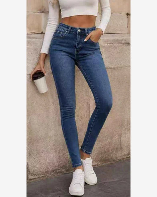 Jeans taglia comoda donna Nove & Nove blu all'ingrosso modello Z6583 - L&Y