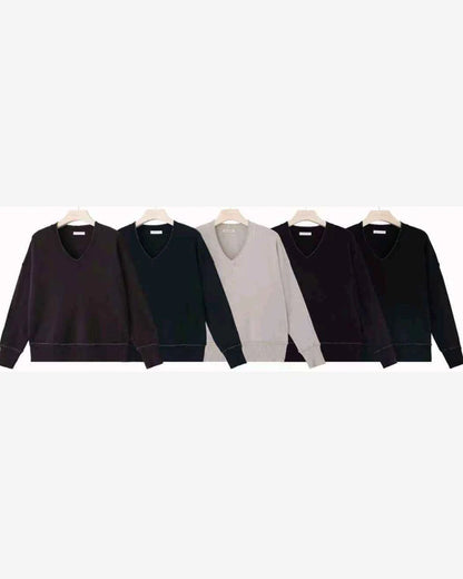 Maglia donna Blu Oltre misto all'ingrosso modello ZJ84243 - L&Y - foto 2